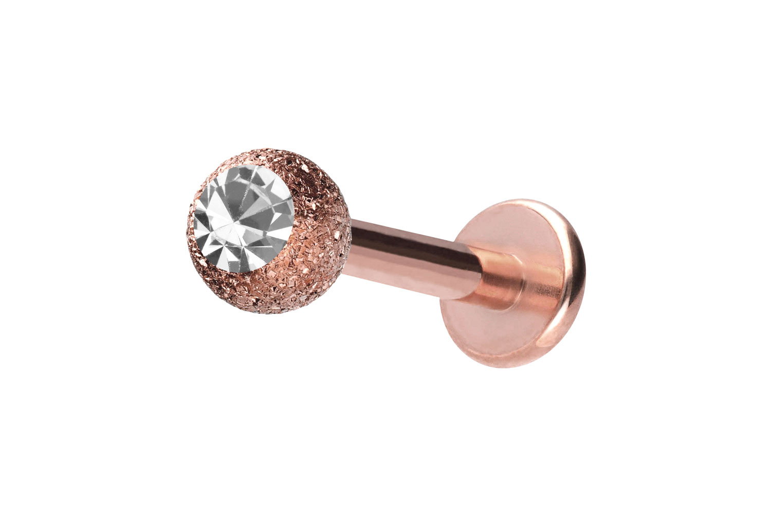 Chirurgenstahl Labret Piercing DIAMANTOPTIK + KRISTALL